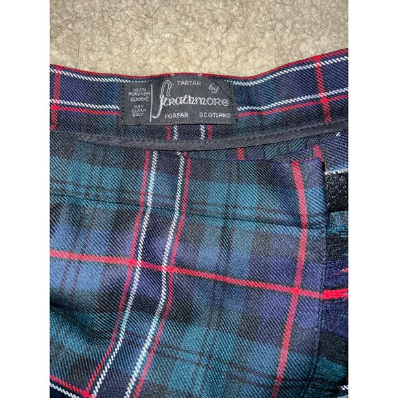 Gothic Scotland Forfar Wool Nationals Kilt Vintage Pleated Dark Academia Tartan - Picture 6 of 13